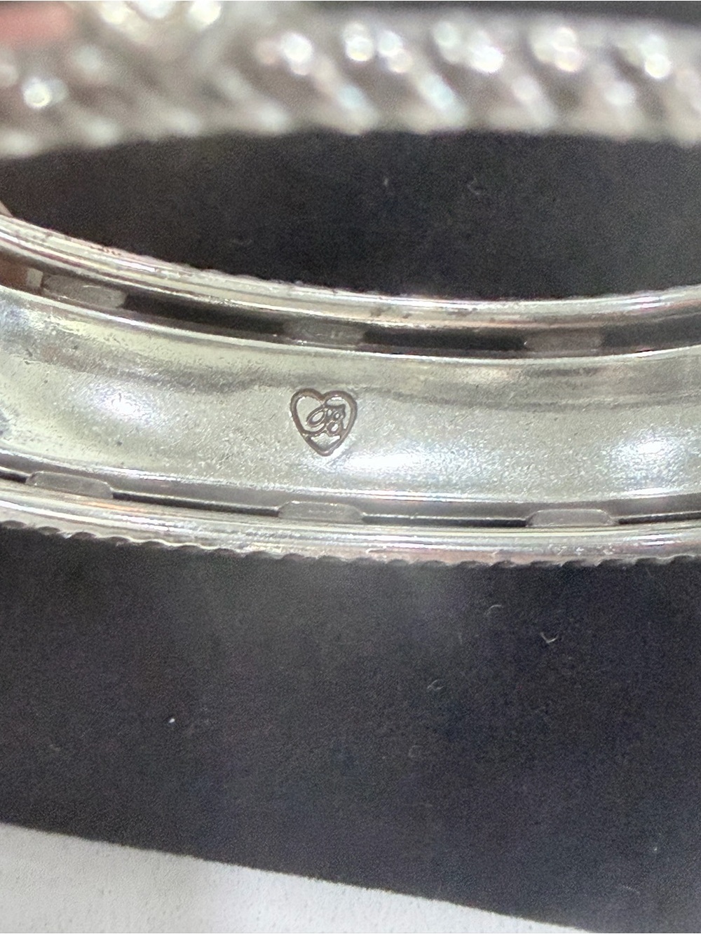 Brighton Silver-Tone Crystal Swarovski Bangle Bracelet - Picture 3 of 6